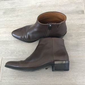 Coach Brown Leather Ankle Boots